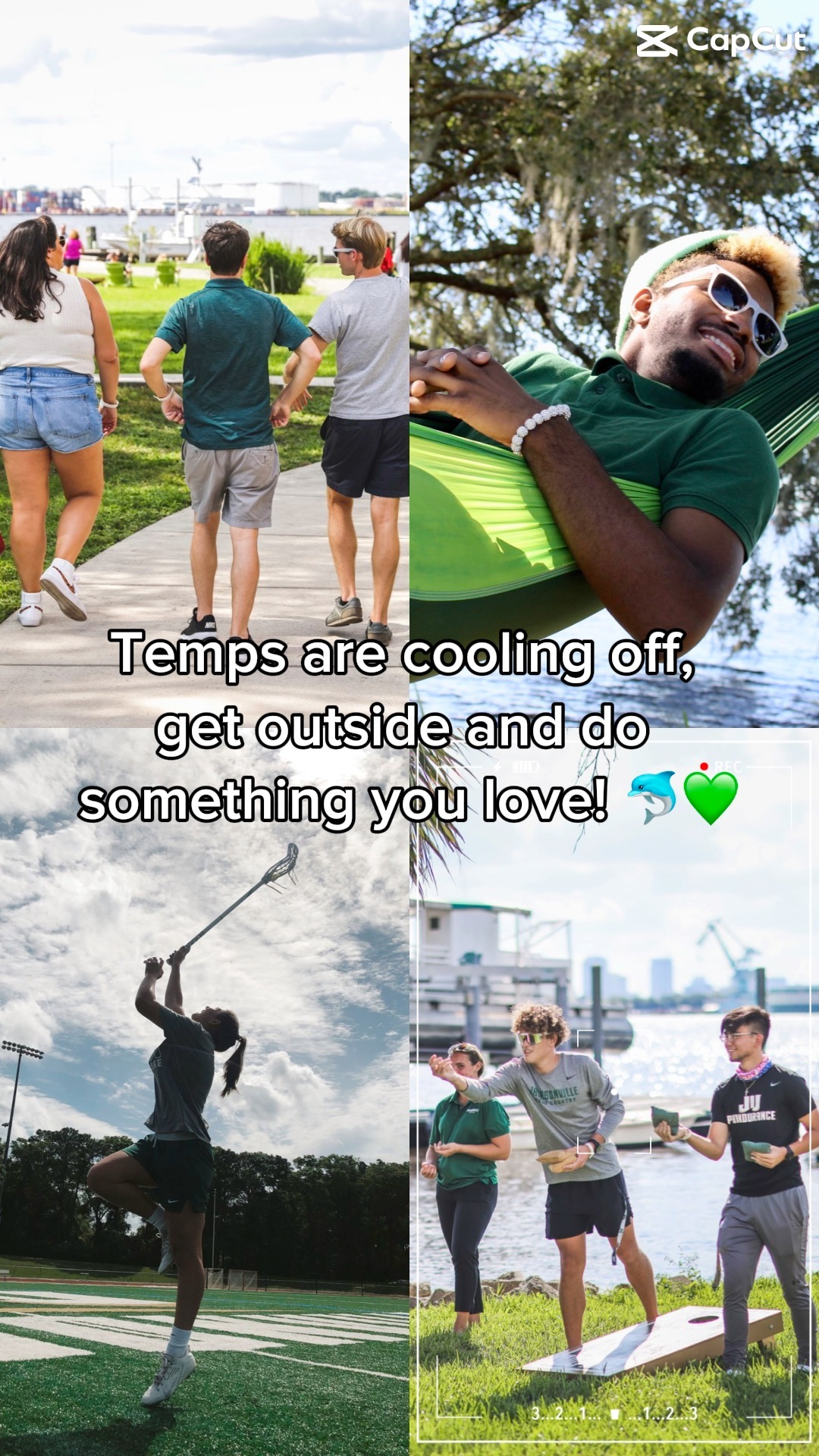 Temps are cooling off, get outside and do something you love! 💚🐬 #juphinsup